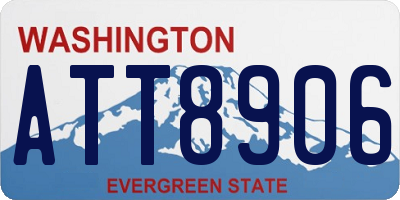 WA license plate ATT8906