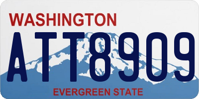 WA license plate ATT8909