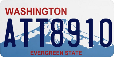 WA license plate ATT8910