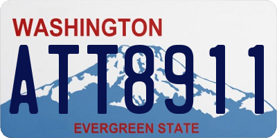 WA license plate ATT8911