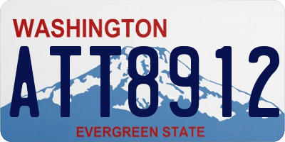 WA license plate ATT8912