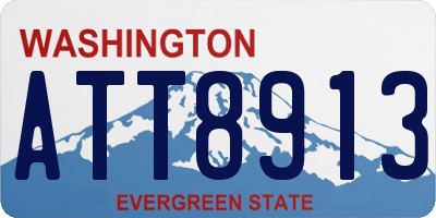 WA license plate ATT8913