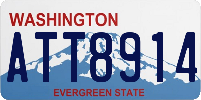 WA license plate ATT8914