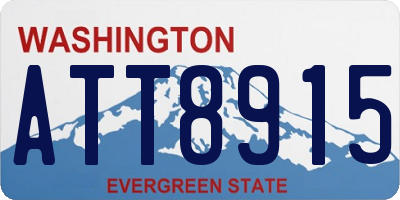WA license plate ATT8915