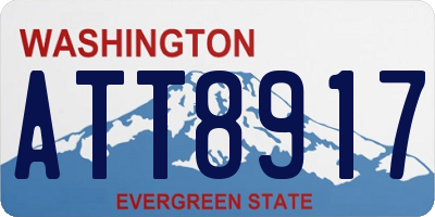 WA license plate ATT8917