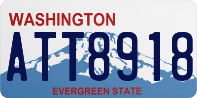 WA license plate ATT8918