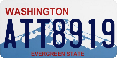 WA license plate ATT8919
