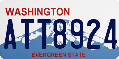 WA license plate ATT8924