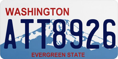 WA license plate ATT8926