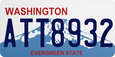WA license plate ATT8932