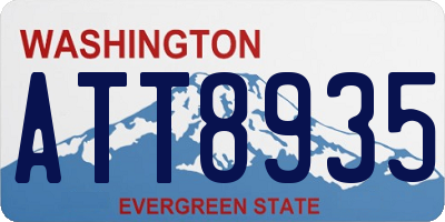 WA license plate ATT8935