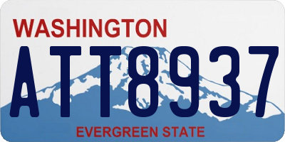 WA license plate ATT8937