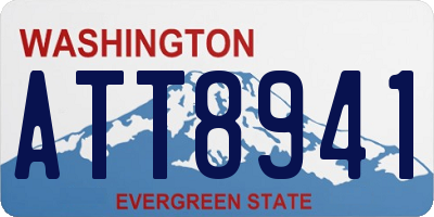 WA license plate ATT8941