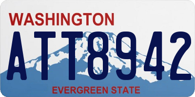WA license plate ATT8942