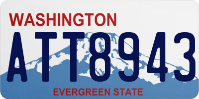 WA license plate ATT8943