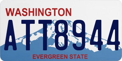 WA license plate ATT8944