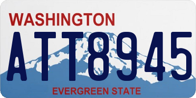 WA license plate ATT8945