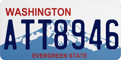 WA license plate ATT8946