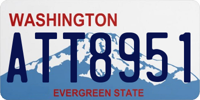 WA license plate ATT8951