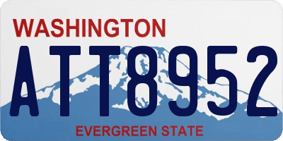 WA license plate ATT8952