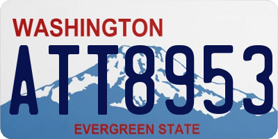 WA license plate ATT8953