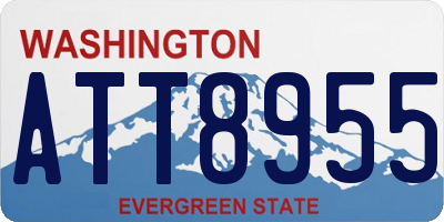 WA license plate ATT8955