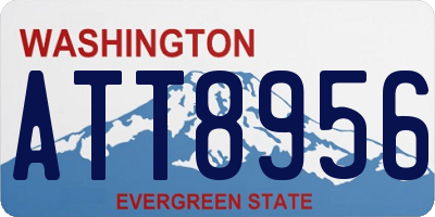 WA license plate ATT8956