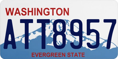 WA license plate ATT8957