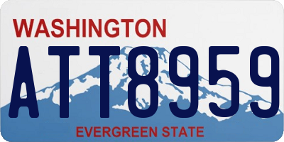 WA license plate ATT8959