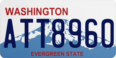 WA license plate ATT8960