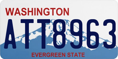 WA license plate ATT8963