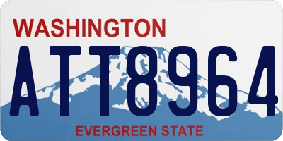 WA license plate ATT8964