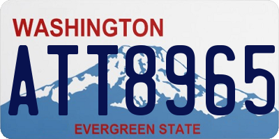 WA license plate ATT8965