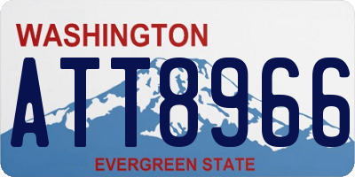 WA license plate ATT8966