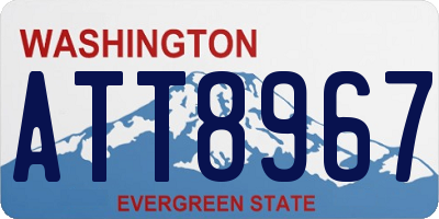 WA license plate ATT8967
