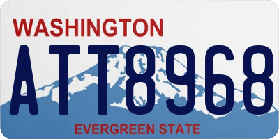 WA license plate ATT8968