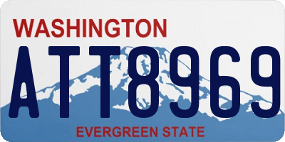 WA license plate ATT8969