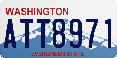 WA license plate ATT8971