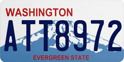 WA license plate ATT8972