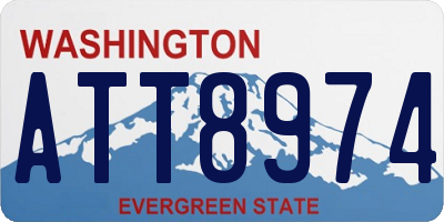 WA license plate ATT8974