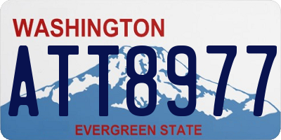 WA license plate ATT8977
