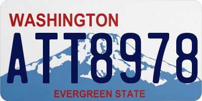 WA license plate ATT8978