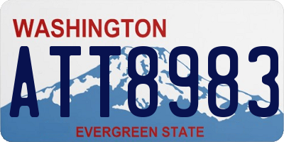 WA license plate ATT8983