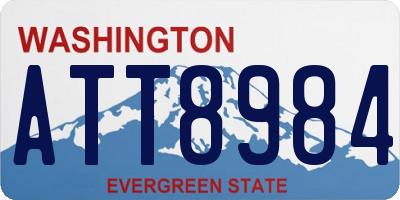 WA license plate ATT8984