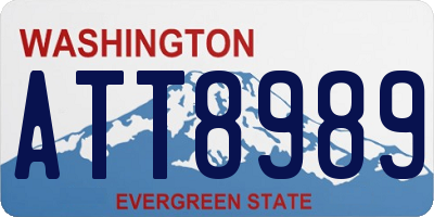 WA license plate ATT8989