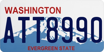 WA license plate ATT8990