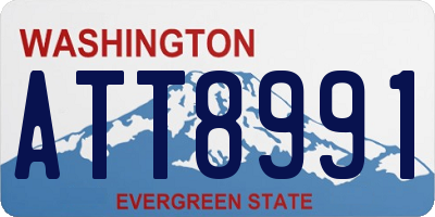 WA license plate ATT8991