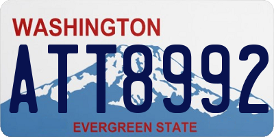WA license plate ATT8992