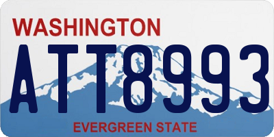 WA license plate ATT8993