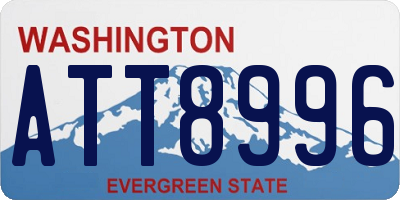 WA license plate ATT8996